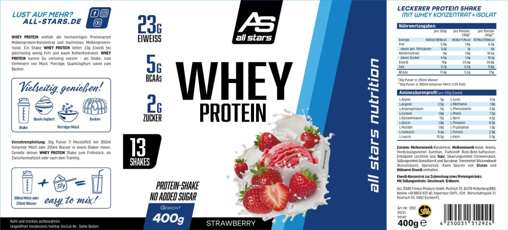 ALL STARS Whey Protein 400г (2)